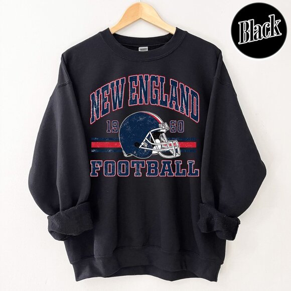 New England Football Retro Style Crewneck Sweatshirt 91 - Picture 1 of 5